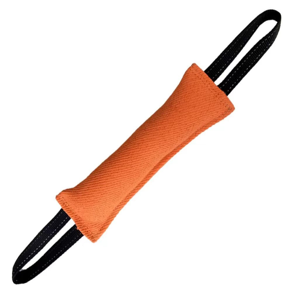 PupSensei orange dog bite pillow tug toy, hero shot